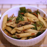 Stir Fry Vegetables with Penne - This Gal Cooks (wm2)
