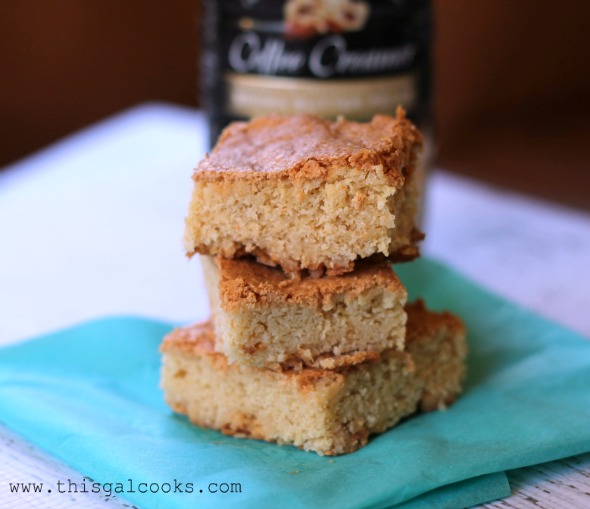 Baileys Brown Butter Pecan Blondies - www.thisgalcooks.com 2wm