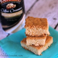Baileys Brown Butter Pecan Blondies - www.thisgalcooks.com wm