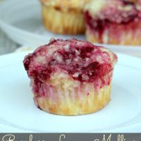 Raspberry Lemon Muffins from www.thisgalcooks.com #breakfast #muffins #fruit