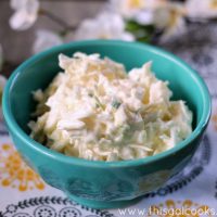 Sweet & Spicy Pineapple Slaw from www.thisgalcooks.com #coleslaw #spicy #pineapple wm