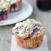 Blueberry Coffee Cake Muffins from www.thisgalcooks.com #muffins #blueberries WM