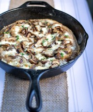 Mushroom and Brie Pizza with Whole Wheat Beer Crust #pizza #beercrust #mushrooms