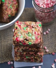 Mocha Peppermint Cookie Bars