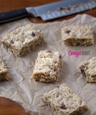 Congo Bars: these extreme blondies are loaded with toasted coconut, chopped pecans, chocolate chips and white chocolate chips. A delicious treat for any coconut lover!