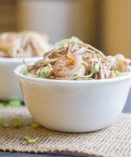 Shrimp Soba Noodles - This Gal Cooks. Made with Whole Grain Buckwheat Noodles