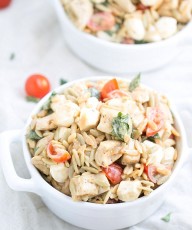 Caprese Chicken Orzo Salad