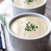 Slow Cooker Potato Ham and Leek Soup from This Gal Cooks