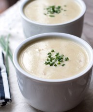 Slow Cooker Potato Ham and Leek Soup from This Gal Cooks