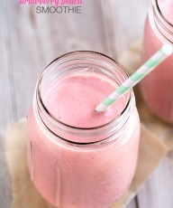 Strawberry Peach Smoothie on This Gal Cooks