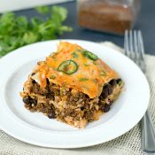 Taco Lasagna - This Gal Cooks #mexicanfood #tacos #casserole