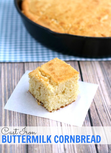 Cast Iron Skillet Cornbread (Crispy!)