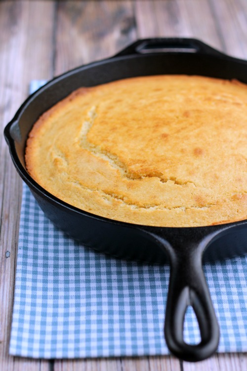 Buttermilk Cornbread in a Cast Iron Skillet - Striped Spatula