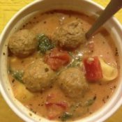 Tortellini Meatball Soup - This Gal Cooks