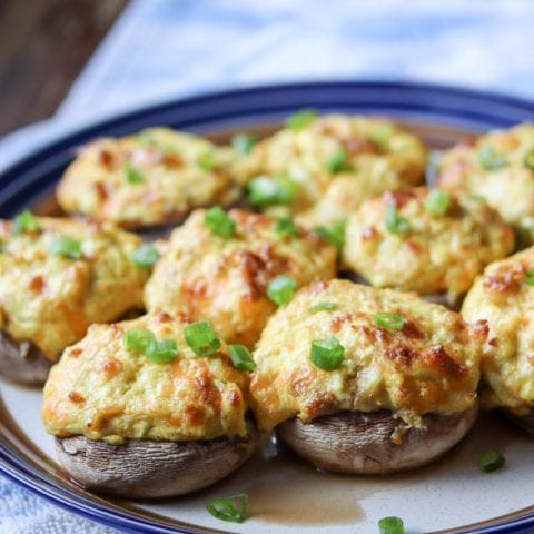 Curry Crab Stuffed Mushrooms