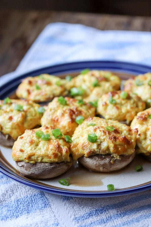 Curry Crab Stuffed Mushrooms