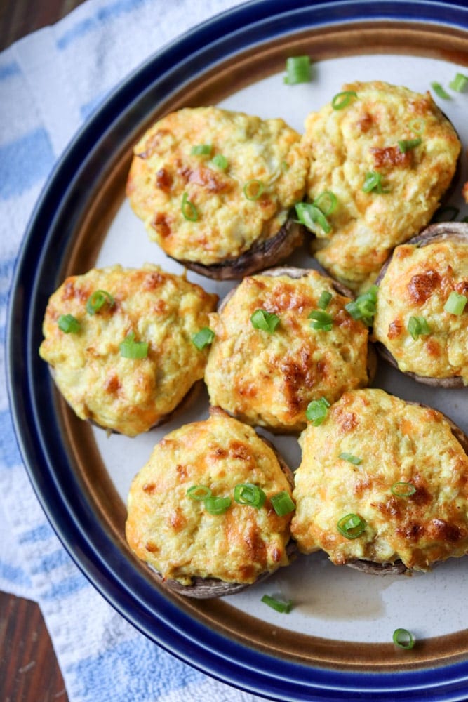 curry crab stuffed mushrooms