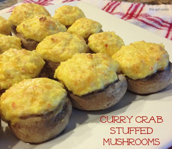 Curry Crab Stuffed Mushrooms