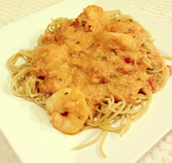 Shrimp Pasta with Spicy Tomato Cream Sauce