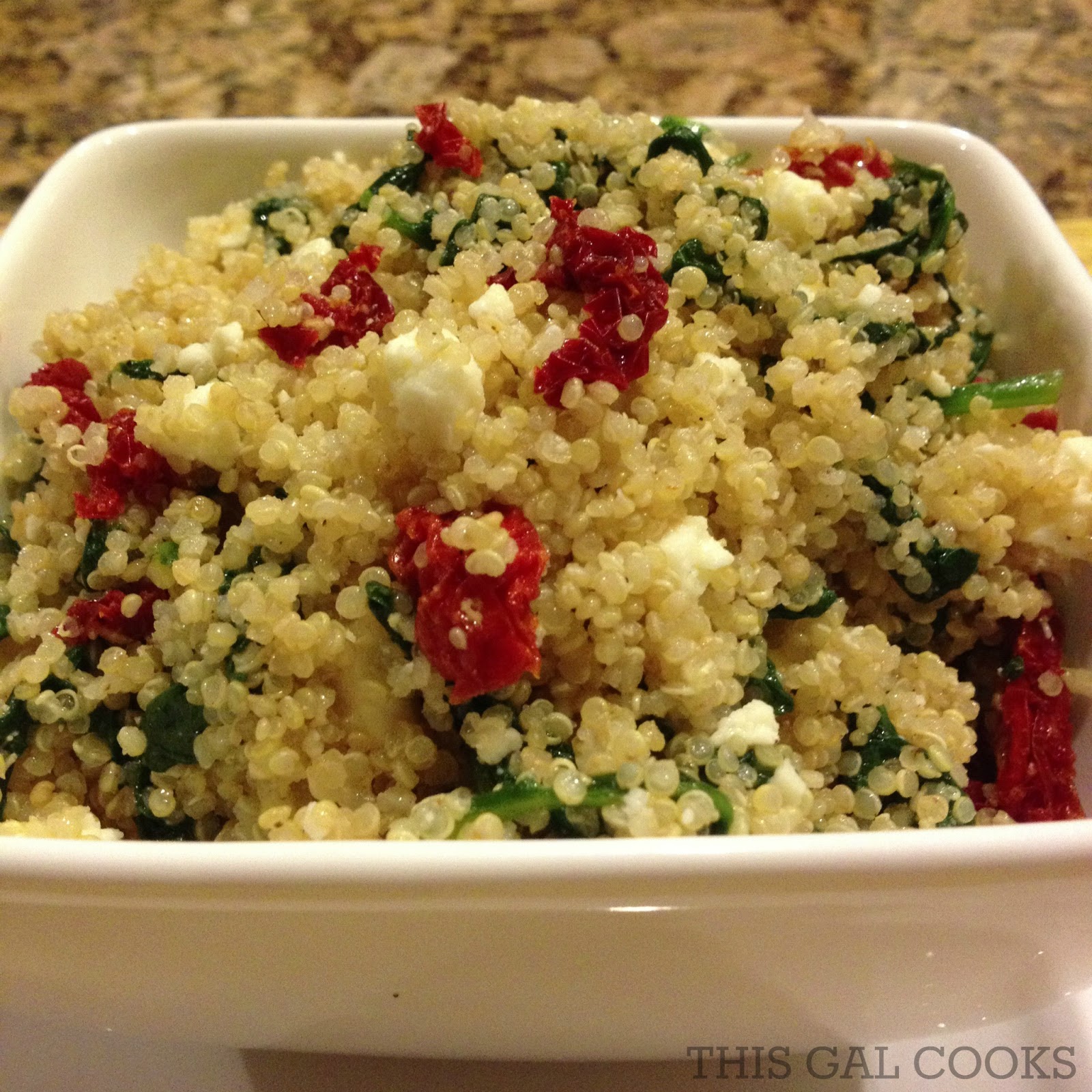 Sundried Tomato & Spinach Quinoa This Gal Cooks