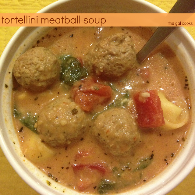 Tortellini Meatball Soup - This Gal Cooks