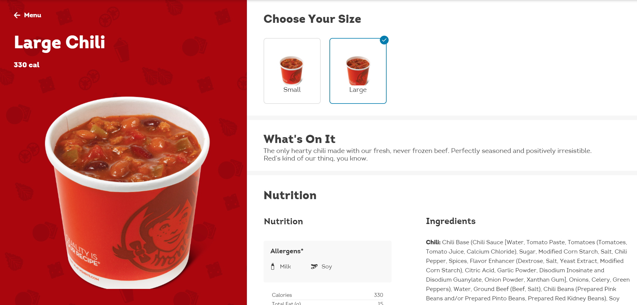 Wendy's chili to be sold in stores