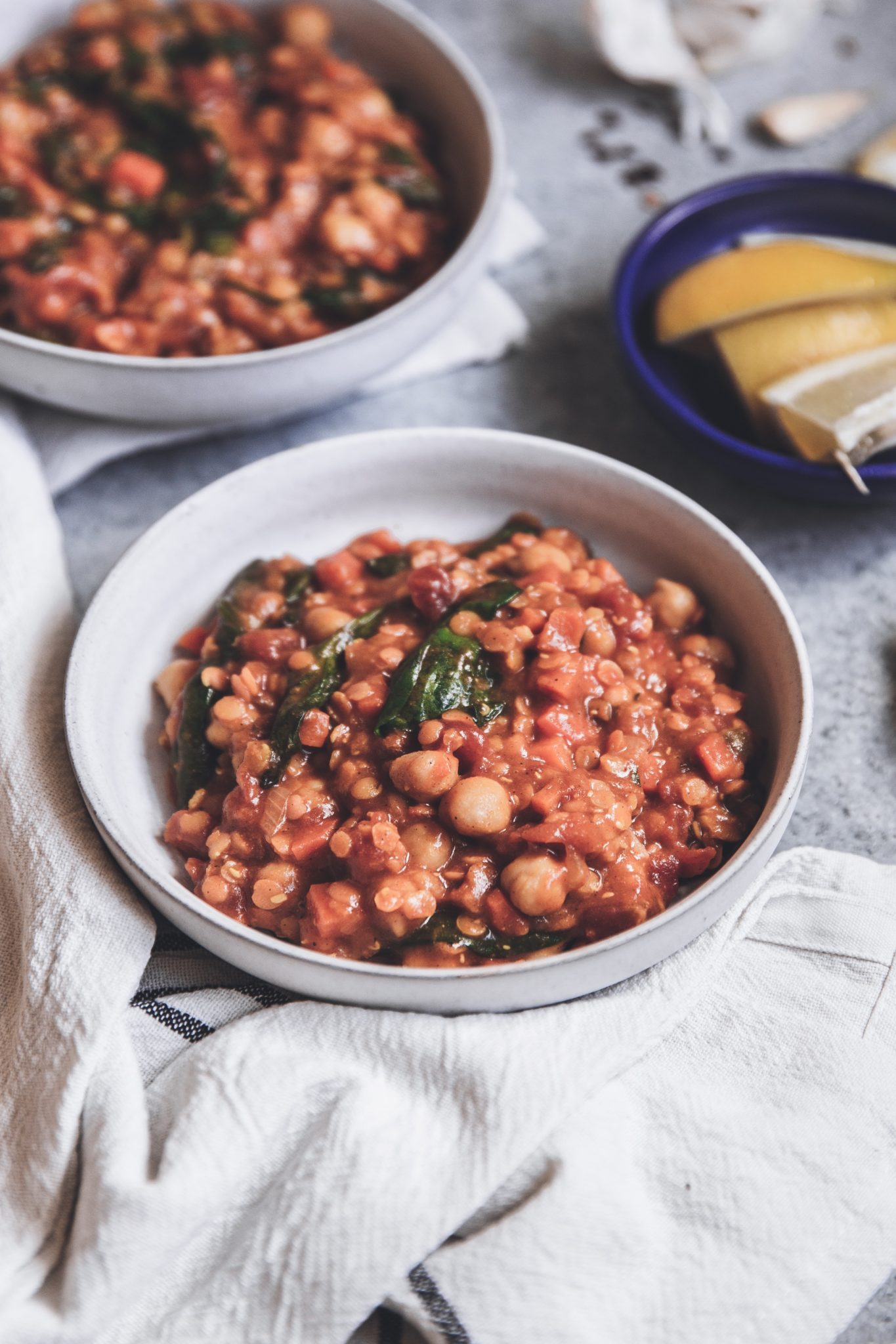 Moroccan Chickpea and Lentil Stew (vegan + oil free option) - This Gal ...