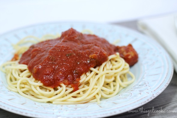 Homemade Spaghetti Sauce with Sausage - This Gal Cooks 4 (wm)