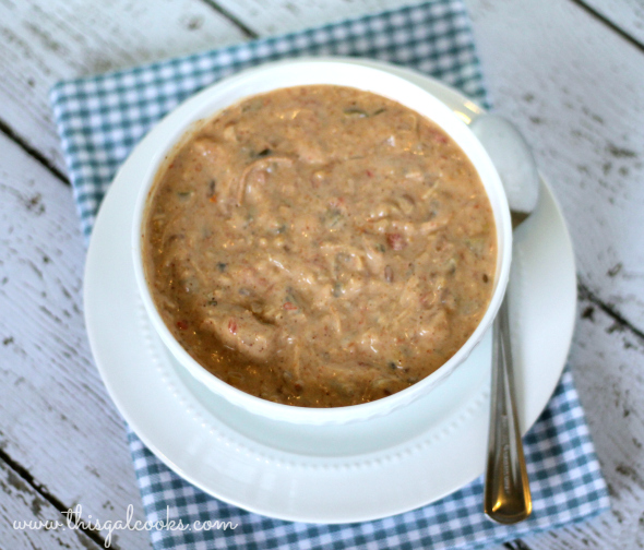 Creamy Mexican Style Chicken Soup - This Gal Cooks 3wm