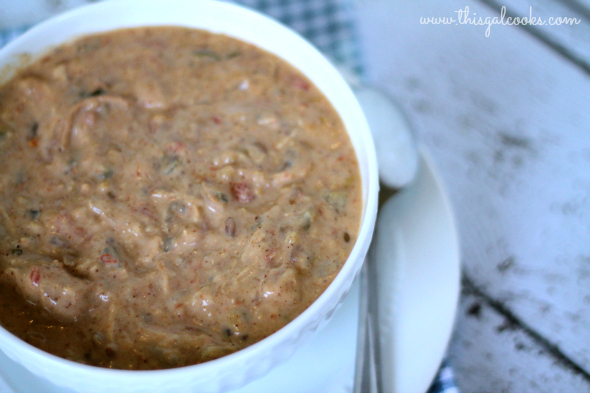 Creamy Mexican Style Chicken Soup - This Gal Cooks wm