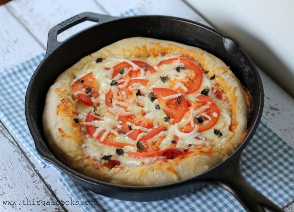 Deep Dish Beer Crust Pizza - This Gal Cooks #pizza #castiron #beercrust