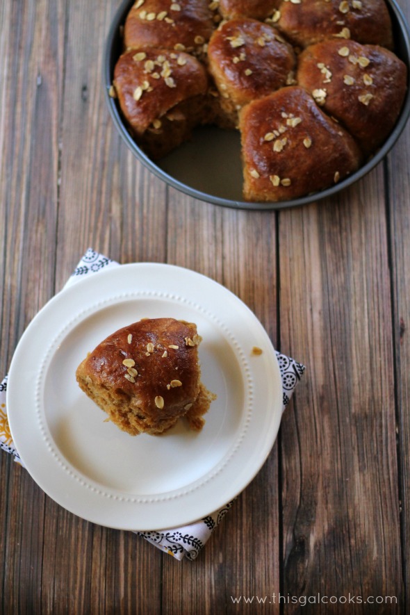 Soft and Buttery Oatmeal Molasses Rolls | This Gal Cooks