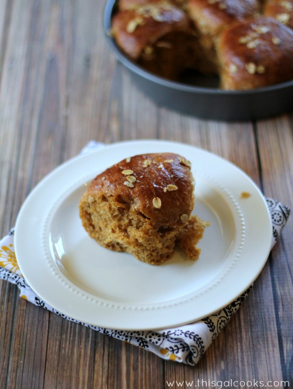 Soft and Buttery Oatmeal Molasses Rolls | This Gal Cooks