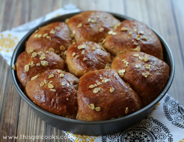 Soft and Buttery Oatmeal Molasses Rolls | This Gal Cooks