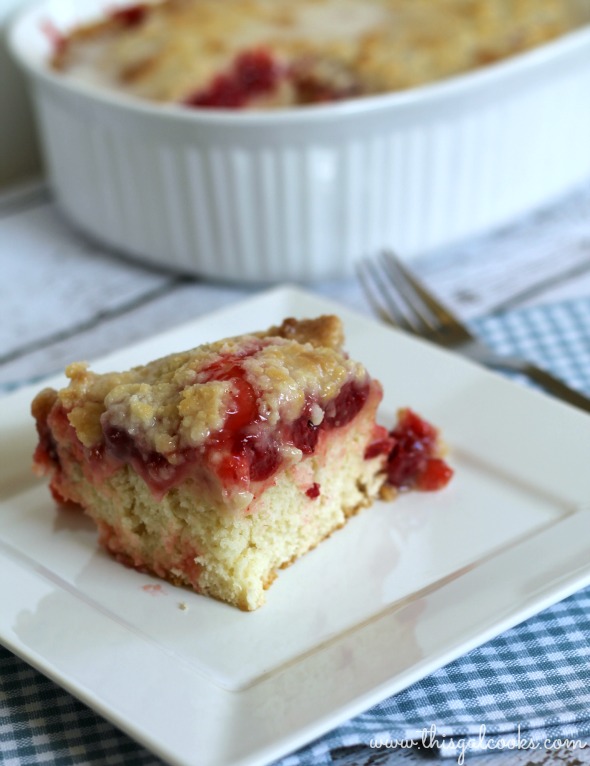 This Gal Cooks - Cherry Danish Coffee Cake #breakfast wm