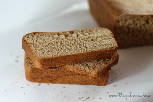 Whole wheat bread - This Gal Cooks wm