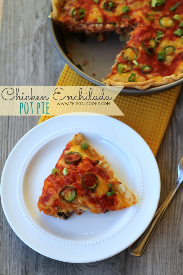 Chicken Enchilada Pot Pie from www.thisgalcooks.com #enchiladas #mexicanfood