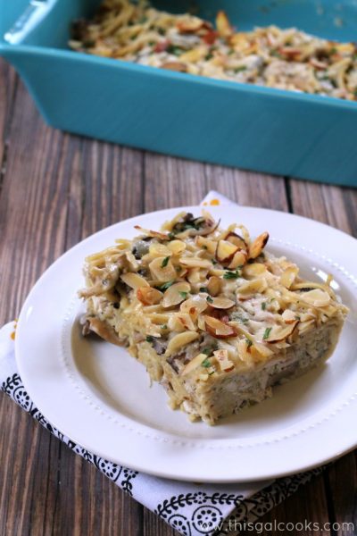 Chicken Tetrazzini from www.thisgalcooks.com #pasta #chicken #mushrooms wm