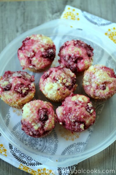 Raspberry Lemon Muffins from www.thisgalcooks.com #breakfast #muffins #fruit 2