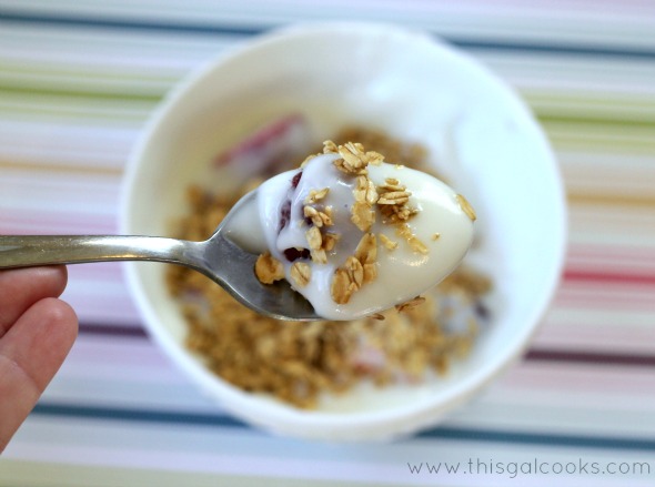 Healthy Fresh Fruit Yogurt Parfait from www.thisgalcooks.com