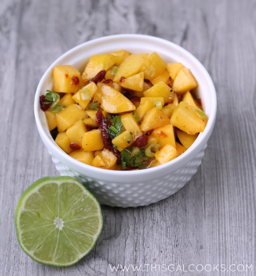 Chipotle Peach Salsa from www.thisgalcooks.com 2wm