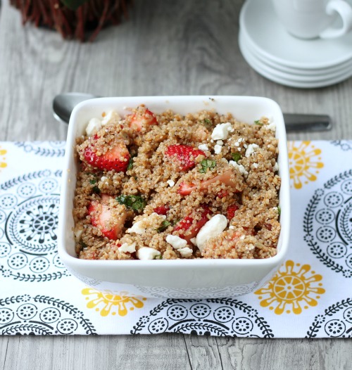 Strawberry Quinoa Salad from www.thisgalcooks.com #quinoa #strawberries