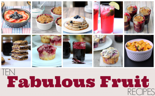 Ten Fabulous Fruit Recipes from This Gal Cooks. A few recipes ranging from blueberry to cherry treats that will please the crowd!