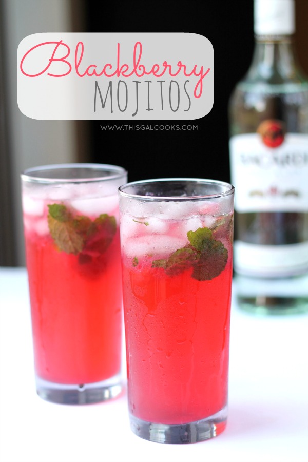 Blackberry Mojito from www.thisgalcooks.com This classic drink is made spectacular with the addition of fresh #blackberry juice! wm