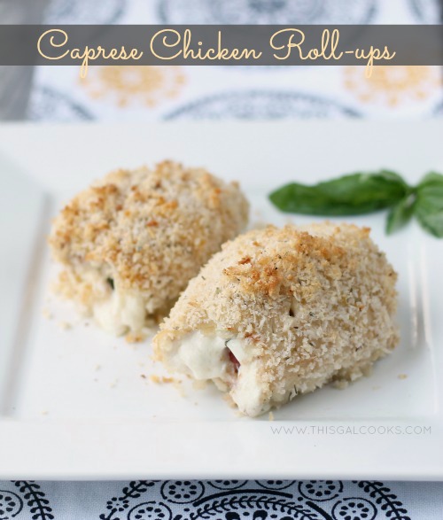 Caprese Chicken Rollups from www.thisgalcooks.com  3WM