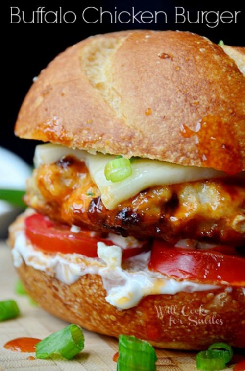 Buffalo Chicken Burger by Will Cook For Smiles