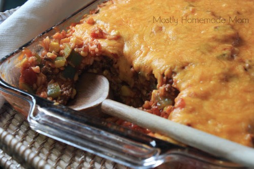 Cheesy Stuffed Pepper Casserole by Mostly Homemade Mom
