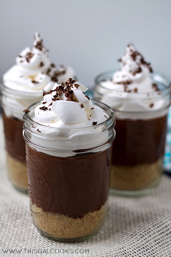 Chocolate Pudding Pie In A Jar from www.thisgalcooks.com