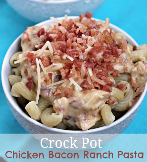 Crockpot Chicken Bacon Ranch Pasta by Julie's Eats and Treats