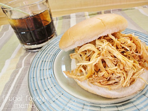 Crockpot Captain and Coke Pulled Chicken